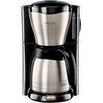 Philips HD7546-20 Gaia Filterkaffeemaschine mit Thermo-Kanne, schwarz-metall 