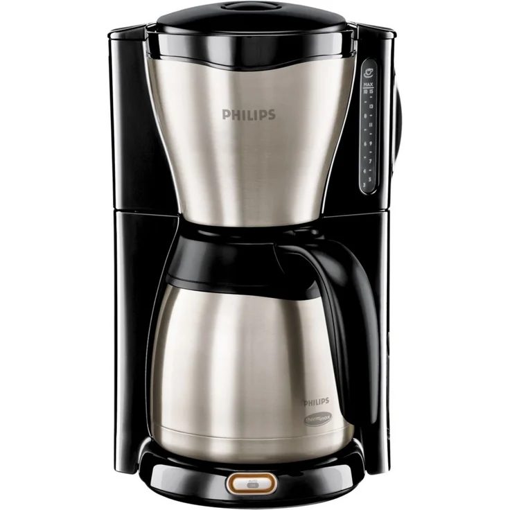 Philips HD7546-20 Gaia Filterkaffeemaschine mit Thermo-Kanne, schwarz-metall  – Bild 1