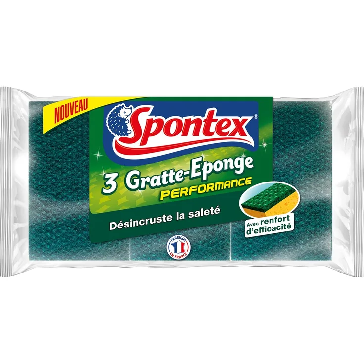 Spontex Performance Schwämme, 3 Packungen mit je 3 Schwämmen.