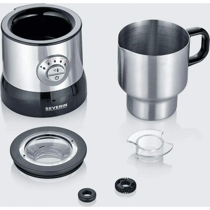 Severin SM 3583 Induktions-Milchaufschäumer, 500 Watt, 0,7L, Abschaltautomatik, Edelstahl-gebürstet/schwarz – Bild 5