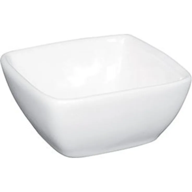 Olympia Y137 Miniatur Abgerundete quadratische Auflaufform, weiß (12 Stück)