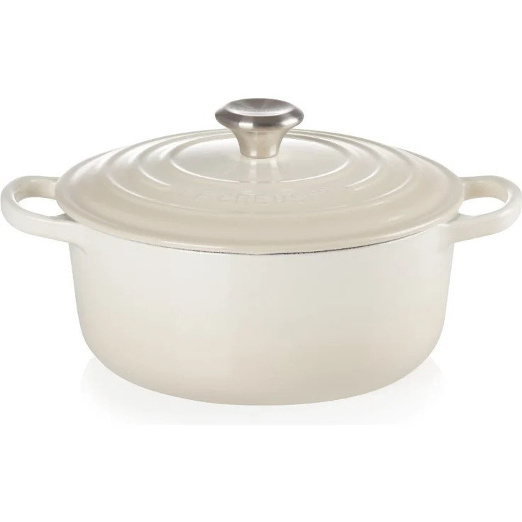 Le Creuset Signature Bräter, rund, 20 cm, meringue – Bild 1