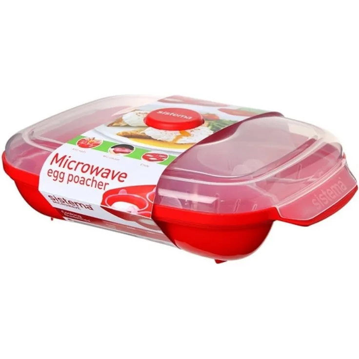 Sistema Microwave Eierpochierer für 4 Eier, rot