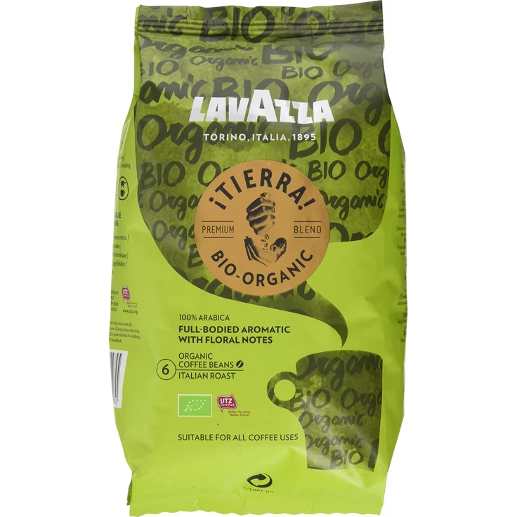 Lavazza Kaffeebohnen - Tierra Bio Organic - 100 % Bio Arabica Bohnen - 1er Pack (1 x 1 kg)