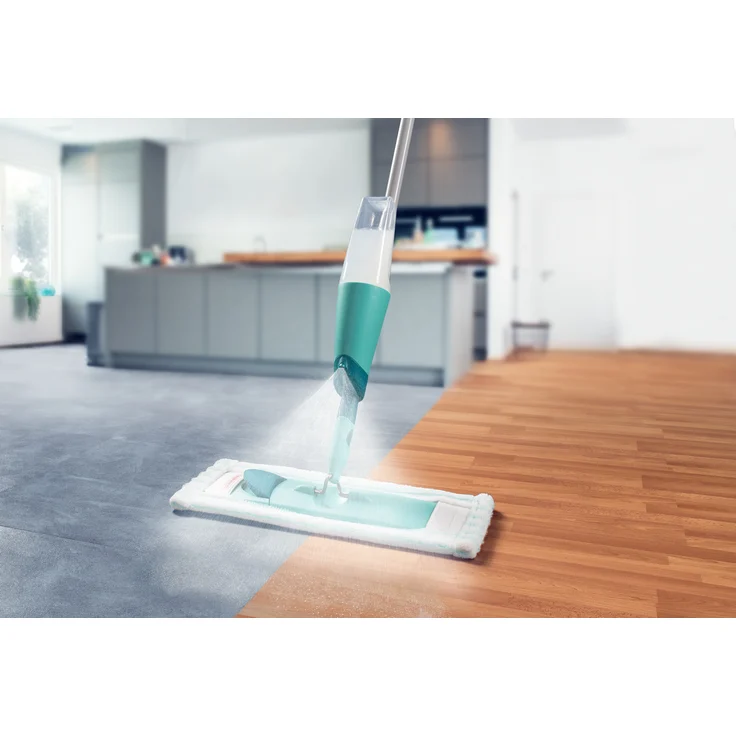 Leifheit Komfort Sprühwischer Easy Spray XL für schnelle Reinigung, Spray Mop mit Sprühdüse, Wischer mit Wassertank und 2-Faser-Wischbezug, Bodenwischer für alle Böden  – Bild 4