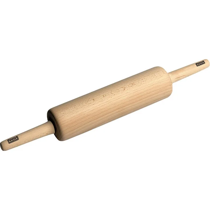 Kaiser Ptisserie Teigausroller, 25 cm, Nudelholz, Buchenholz, Leichtlauf-Gleitlager, breite Ausrollfläche