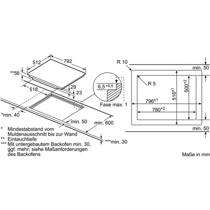 Bosch PXY801DW4E Induktionskochfeld, Einbaugerät, Betriebsart elektrisch, Anzahl Kochstellen 4, Direct Select, Flex Induction-Zone, Home Connect, flächenbündig (integriert), schwarz – Bild 6