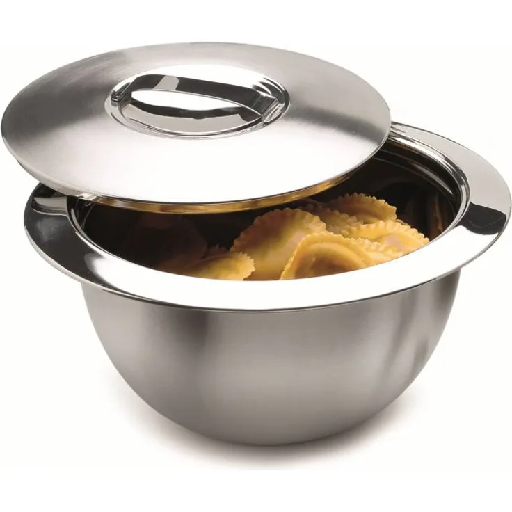 Weis 24037 Edelstahl Thermo Küchenschüssel Schüssel mit Deckel 37,5cm 7 Liter