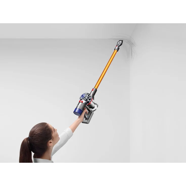 Dyson V8 Absolute+ Handstaubsauger, 40 min Akkubetrieb, Zyklon-Technik, HEPA-Filter, Wandhalterung und Ladestation, gelb-nickel – Bild 4