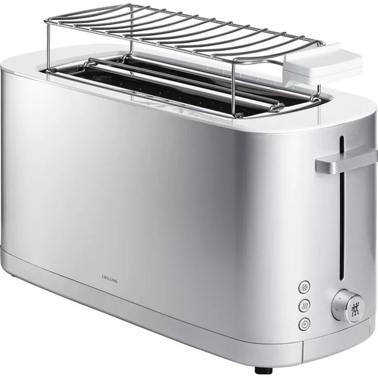 Zwilling Toaster Enfinigy Langschlitz-Toaster 1800W Brötchenaufsatz, silber