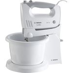 Bosch MFQ36460 ErgoMixx Handrührer (450 W, spülmaschinengeeignet, Geräteständer mit Rührschüssel, sehr leise, freihändige Anwendung) weiß