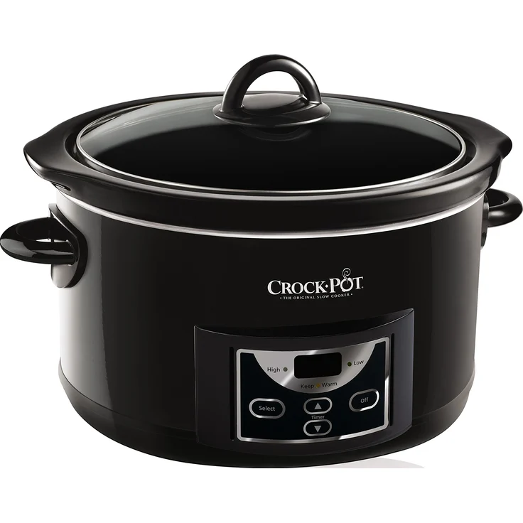 Crock-Pot SCCPRC507B-050 Schongarer - Das Original aus den USA | Digitaler Countdown-Timer | Warmhaltefunktion | 4,7 l Fassungsvermögen | Ofensicher – Bild 1