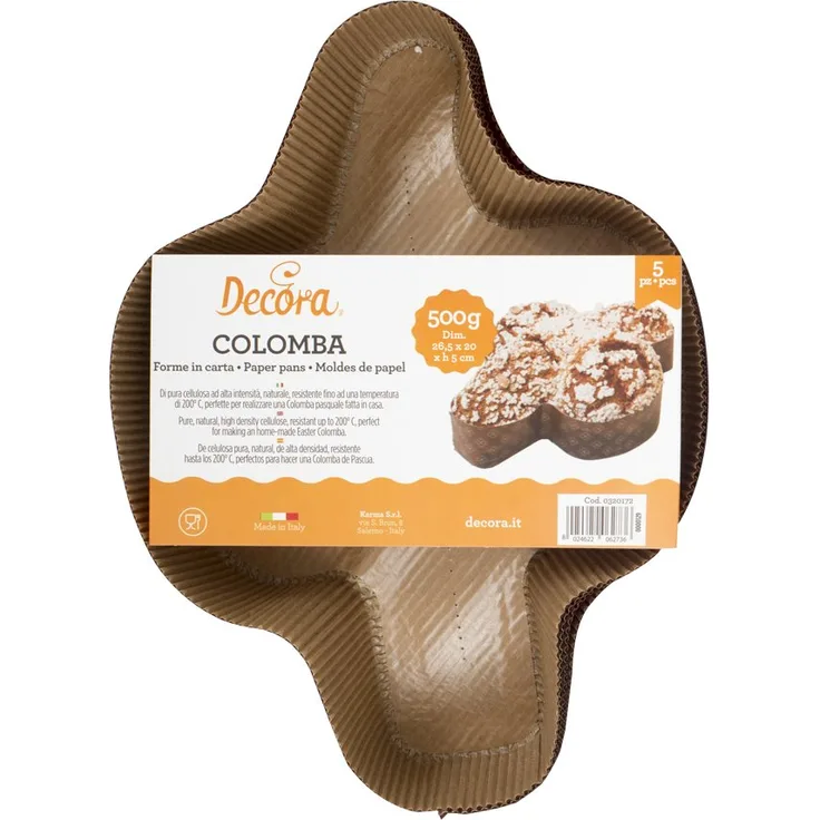 Decora 0320172 5ER-Pack PAPIERBACKFORM FÜR COLOMBA 500 G
