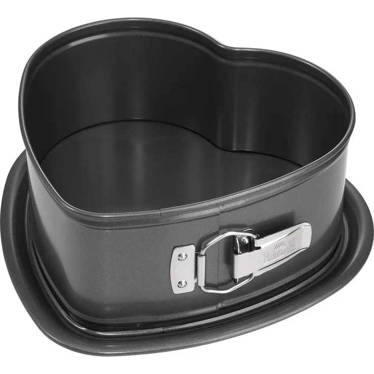 RBV Birkmann 881501, Easy Baking, Springform Herz, Ø 22 cm, Karbonstahl mit Antihaftbeschichtung, grau