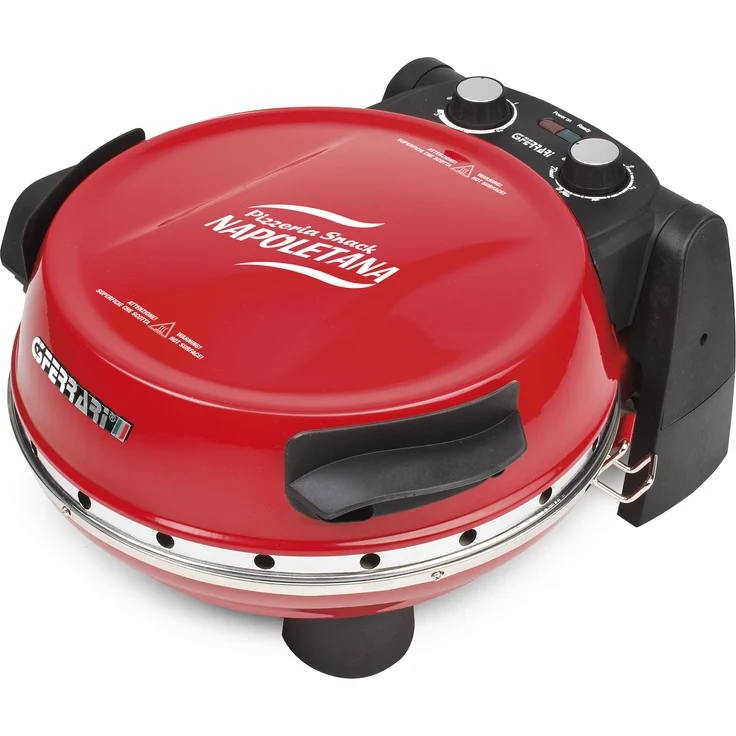 G3 Ferrari Delizia Napoletana Pizzaofen, 1200W, mit zusätzlichem Pizzastein, rot – Bild 4