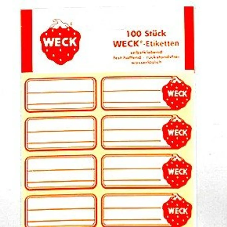 Weck Klebe-Etiketten 300 Stk. wasserlöslich 080812 x 3