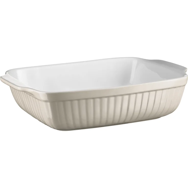 Mäser 931501 Serie Kitchen Time, Auflaufform rechteckig, ideal auch für Lasagne, als Backform und Tiramisu-Form, kratz- und schnittfeste eckige Ofenform, 33 x 24 x 8 cm, Keramik, Grau – Bild 1
