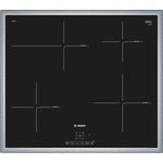 Bosch PIF645BB1E Induktionskochfeld, Einbaugerät, Autark ja, Betriebsart elektrisch, Touch-Control, Bräterzone, Anzahl Kochstellen 4, Breite 58,3 cm, Edelstahlrahmen, schwarz