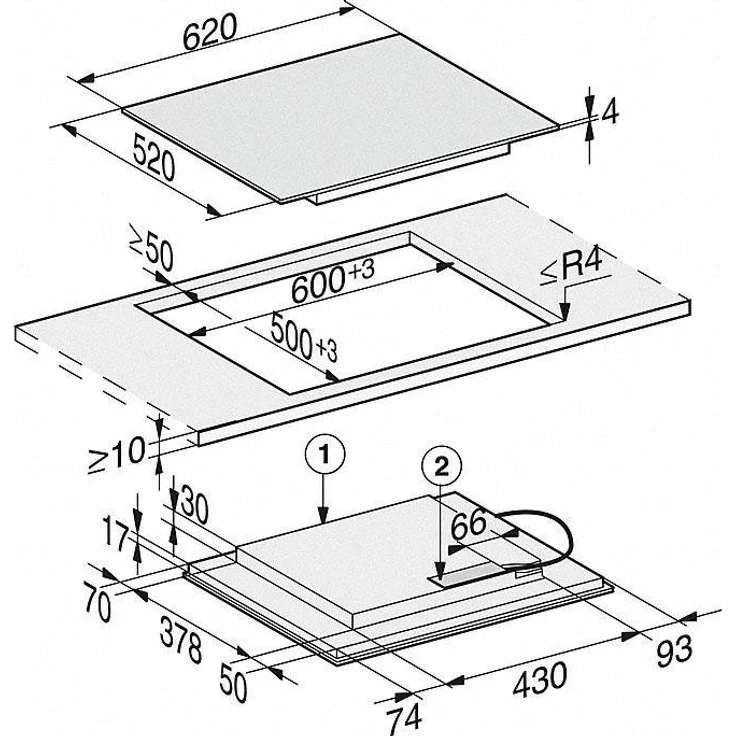 Miele KM 7564 FL Kochfelder (Einbau) Schwarz – Bild 5
