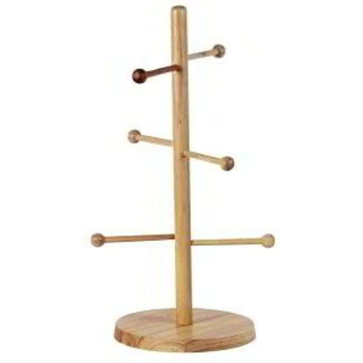 APS 79553 Brezel- oder Wurstständer, Ø 28cm, H: 50cm, Fuß-Ø 22cm Buchenholz, lackiert vielseitig einsetzbar, eignet sich bestens für die, Präsentation von Brezeln und Würsten