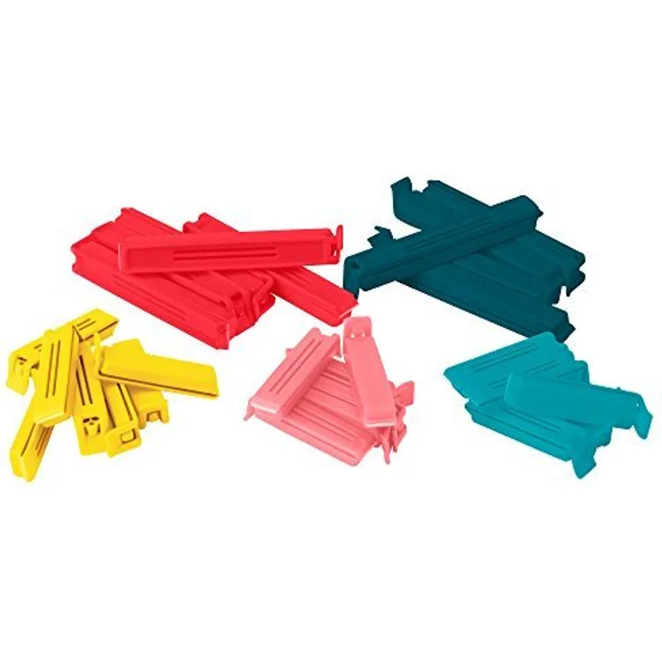IKEA 0757901195440 BEVARA Verschlussklemmen, verschiedene Größen, Polypropylene, Bunt, 16 x 12 x 3 cm