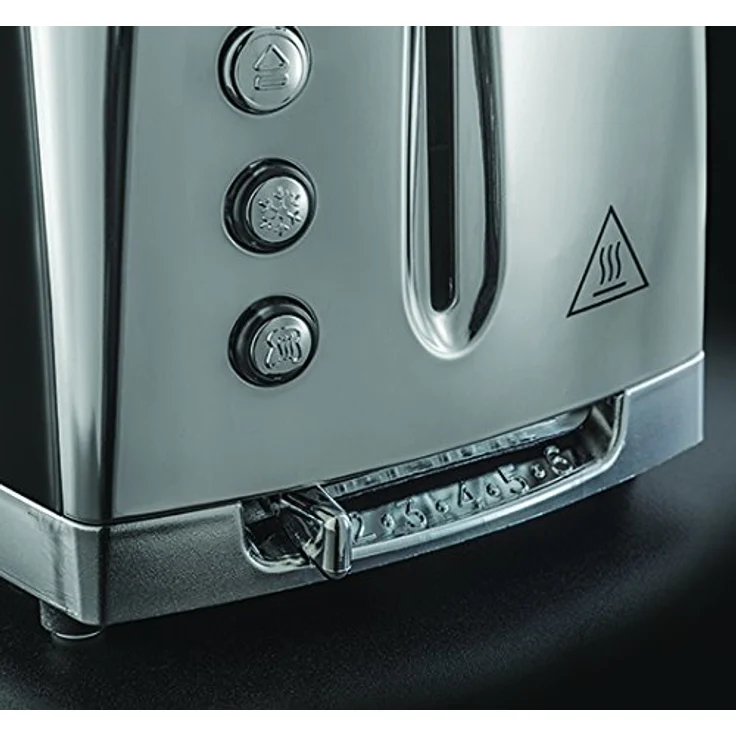 Russell Hobbs Toaster Luna grau, 2 extra breite Toastschlitze, inkl. Brötchenaufsatz, 6 einstellbare Bräunungsstufen + Auftau- & Aufwärmfunktion, Schnell-Toast-Technologie, 1550W, Luna 23221-56 – Bild 3