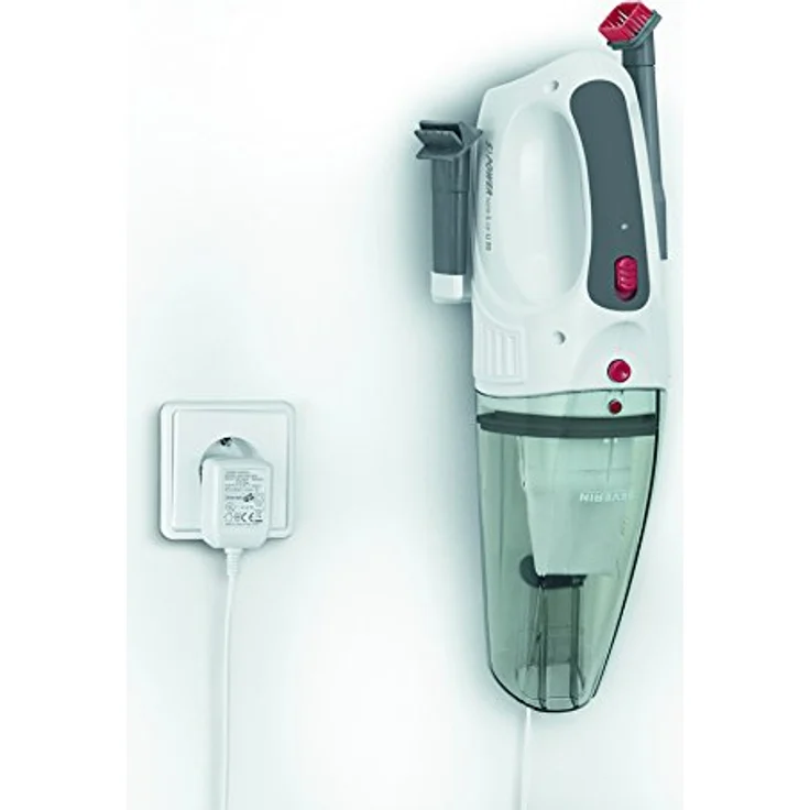 Severin HV 7144 S'Power Home & Car Kleinstaubsauger, 18 min Akkubetrieb, Nass- und Trockensauger, inkl. 12V-Autoladekabel und 3 Aufsätzen, weiß-rot – Bild 2