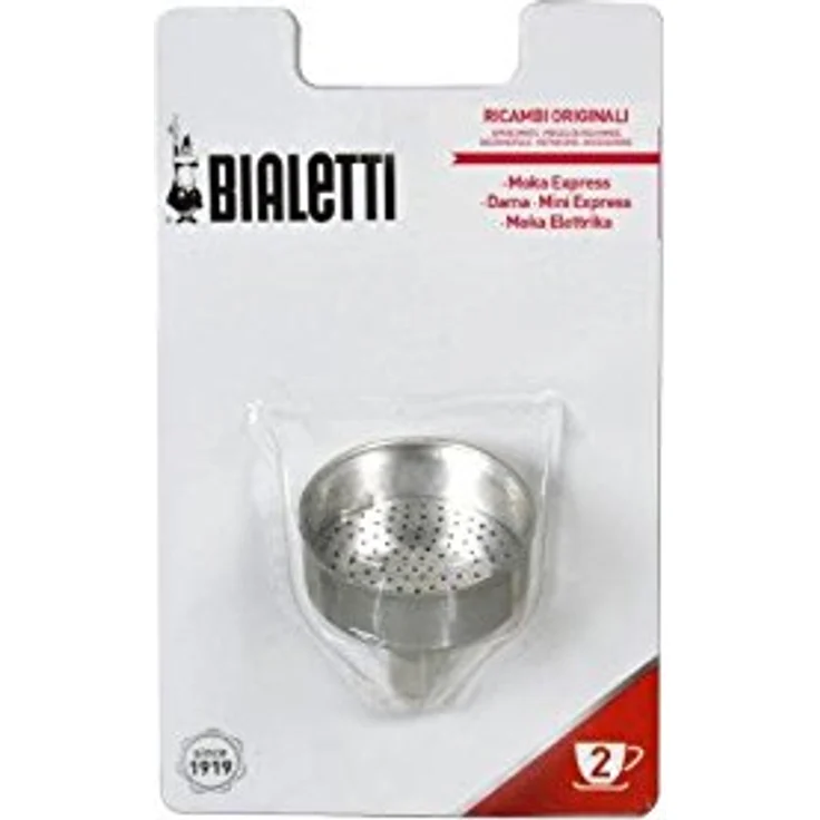 Bialetti 0800102 Blisterverpackung Trichter Aluminium Edelstahl 12,5 x 6,5 x 19 cm