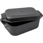  Karcher Bräter 2in1 (Aluguss, 8,7 Liter, Induktion, inkl. Deckel und Topfhandschuhen) schwarz 