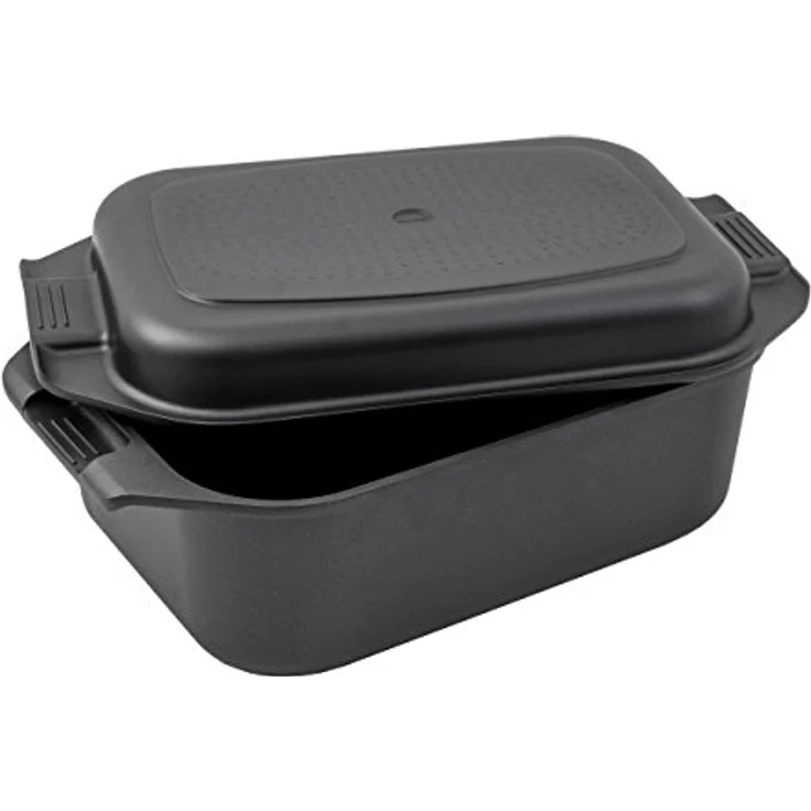  Karcher Bräter 2in1 (Aluguss, 8,7 Liter, Induktion, inkl. Deckel und Topfhandschuhen) schwarz  – Bild 1