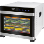 ProfiCook PC-DR 1218 Edelstahl-Dörrautomat, inkl. 6 Edelstahl-Ablagegitter, Edelstahl, silber, Thermostat