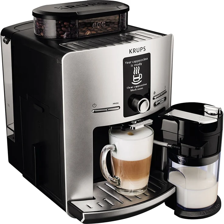 Krups EA82FE Kaffeevollautomat, 1450 Watt, Doppelmahlfunktion, Quattro-Force-System, mit Milchsystem – Bild 2