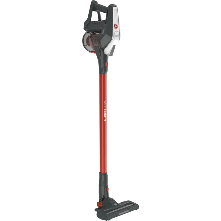 Hoover HF322AFP 011 Handstaubsauger H-FREE 300, 40 min Akkubetrieb, Zyklon-Technologie, schnelle Akkuaufladung, grau-rot