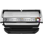 Tefal GC722D OptiGrill XL Kontaktgrill mit XL-Grillfläche, 2000W, mit zusätzlichen Temperaturstufen, automatische Anzeige des Garzustands, 9 voreingestellte Programme 40 cm x 20 cm, silber