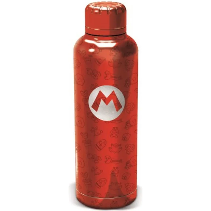Super Mario Trinkflasche Edelstahl, doppelwandig, ca. 515 ml
