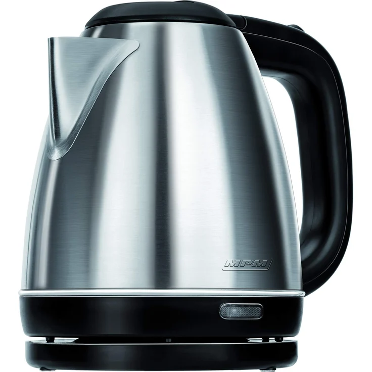 MPM MCZ-84M Elektrischer Wasserkocher, 1600 W, 1 Liter, 0 Dezibel, Edelstahl, silber