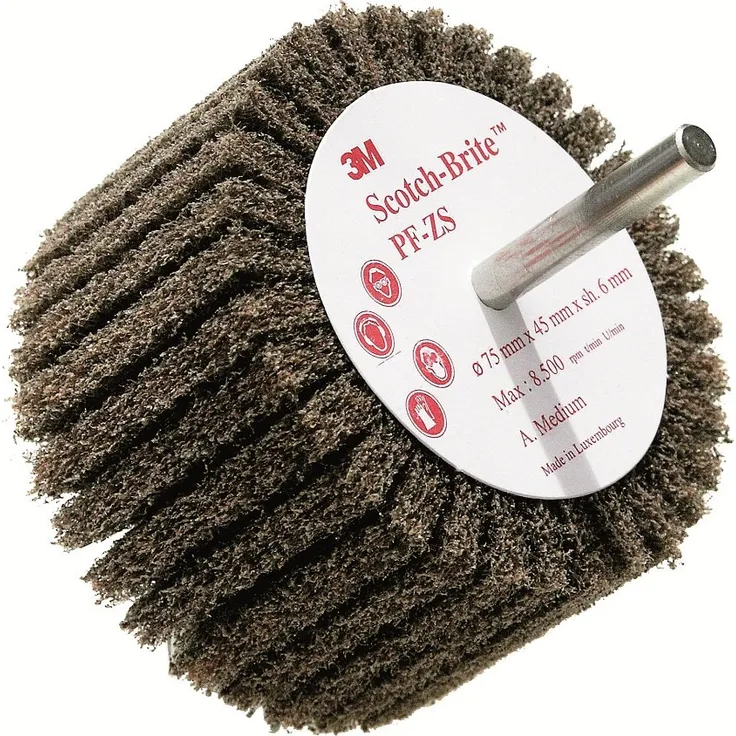 3M Scotch-Brite PF-ZS AMED Schneid--Polierbürste mit Schaft, 75 x 45 x 6 mm