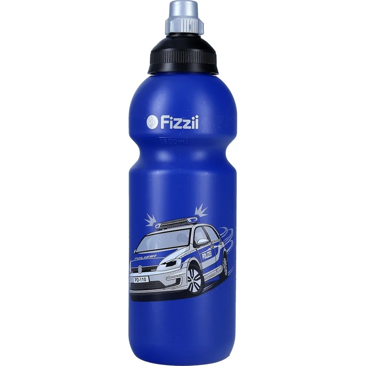 Fizzii Trinkflasche Polizei 600 Milliliter blau