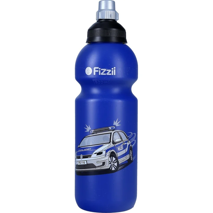 Fizzii Trinkflasche Polizei 600 Milliliter blau – Bild 1