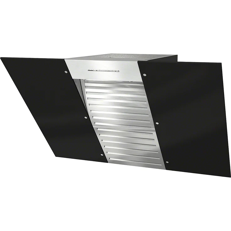 Miele DA 6096 W schwarz Wing Wandhaube - 89,8 cm - obsidianschwarz - Kopffreiheit mit obsidianschwarzem Glasschirm in 90 cm Breite - Leistungsstark 650 m³- h in Intensivstufe – Bild 1