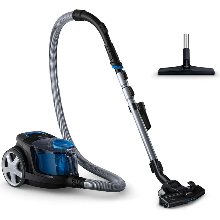 Philips beutelloser Staubsauger PowerPro Compact FC9331-09 (1,5 L Staubvolumen, integriertes Zubehör) schwarz  – Bild 2