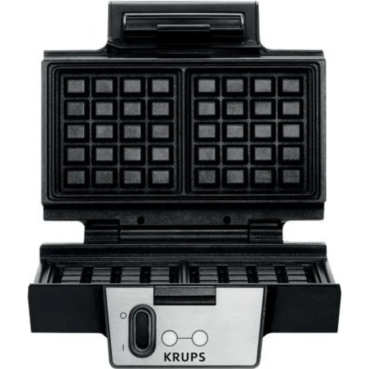 Krups Waffeleisen FDK251, Doppel- Waffeleisen, 2 Belgische Waffeln gleichzeitig, Antihaftbeschichtete Platten, Leichte Reinigung, sicher dank isoliertem Griff, 850W – Bild 3