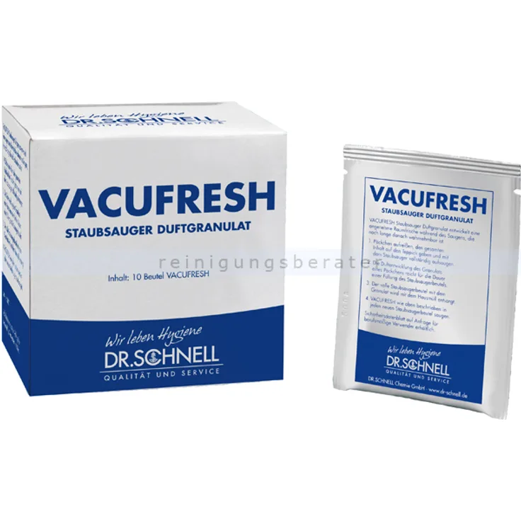 Dr. Schnell Vacufresh Lufterfrischer für Staubsauger Duftgranulat für Staubsauger, 10 Beutel im Paket