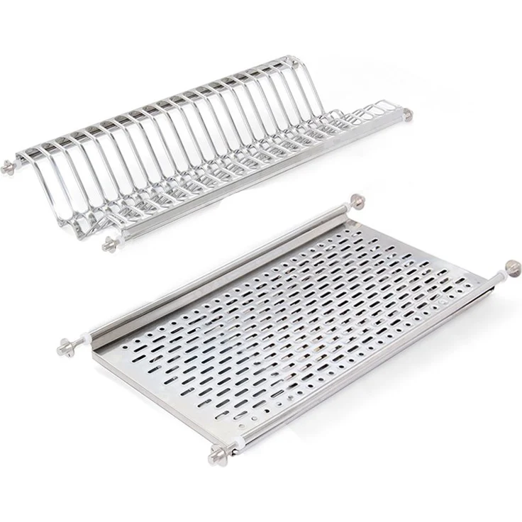 Emuca 8929765 Abtropfsystem für das Geschirr. Hergestellt in Edelstahl. Schranktiefe 60cm – Bild 1