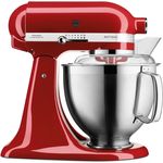 KitchenAid Artisan 5KSM185PSEER Küchenmaschine mit Direktantrieb, 300W, 4,8L Edelstahlschüssel, empire rot, Serie: 5KSM185PS