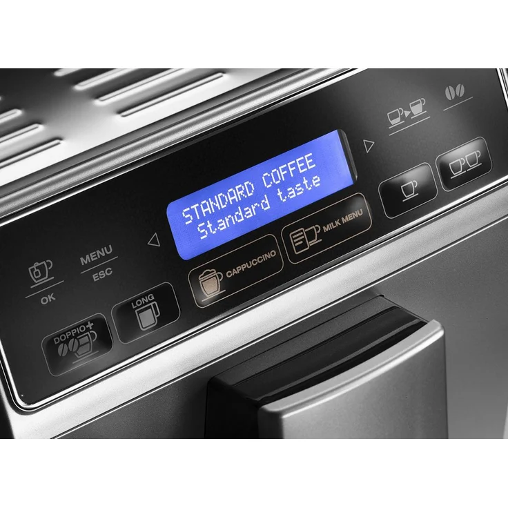 De'Longhi Autentica Cappuccino ETAM 29.660.SB Kaffeevollautomat mit Milchsystem und integriertem Mahlwerk, Cappuccino und Espresso auf Knopfdruck, Digitaldisplay mit Klartext, 2-Tassen-Funktion, silber – Bild 10