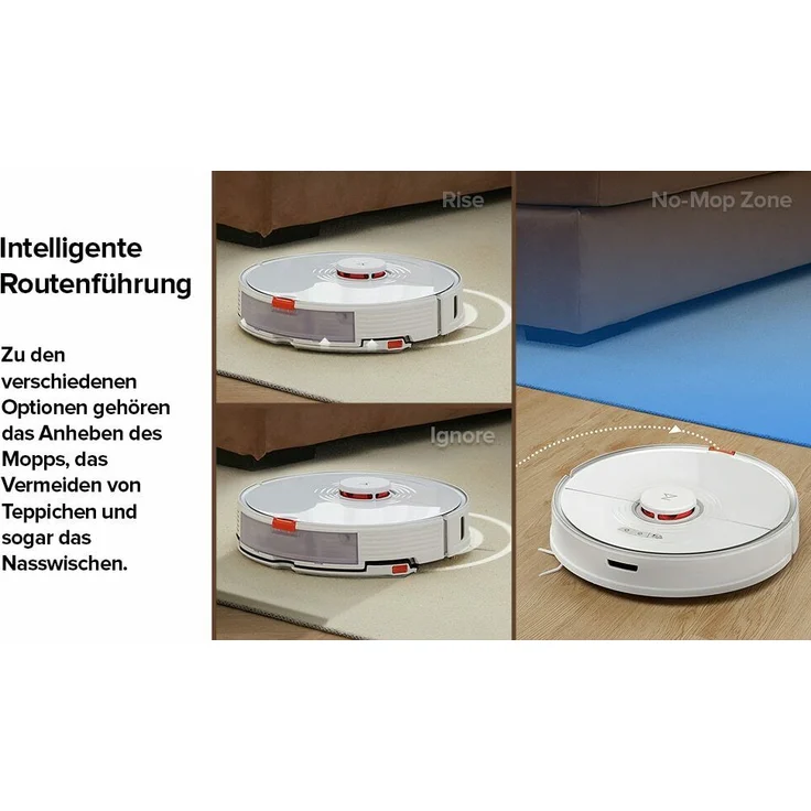 Roborock S7 Saugroboter mit Wischfunktion, 180 min Akkubetrieb, 2.500 Pa Saugleistung, vibrierende Wischplatte, App- und Sprachsteuerung, weiß – Bild 9