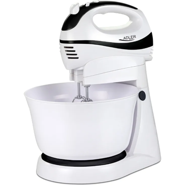Adler AD4206 300W 5 Stufen Rührgerät mit Schüssel 3 L Handmixer Handrührgerät Knetmaschine