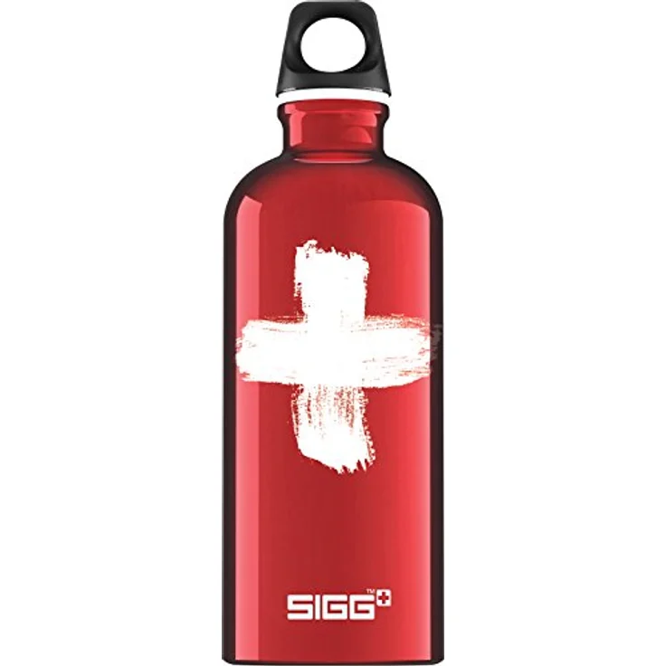 Sigg Swiss Red, Wandern Trinkflasche, 0.6 L, BPA Frei, Aluminium, Rot – Bild 1