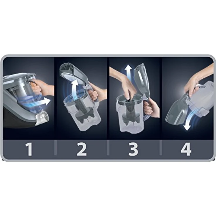 Rowenta RO3786EA Bodenstaubsauger, 750 Watt, Zyklon-Technologie, 8,8 m Aktionsradius, grau  – Bild 4